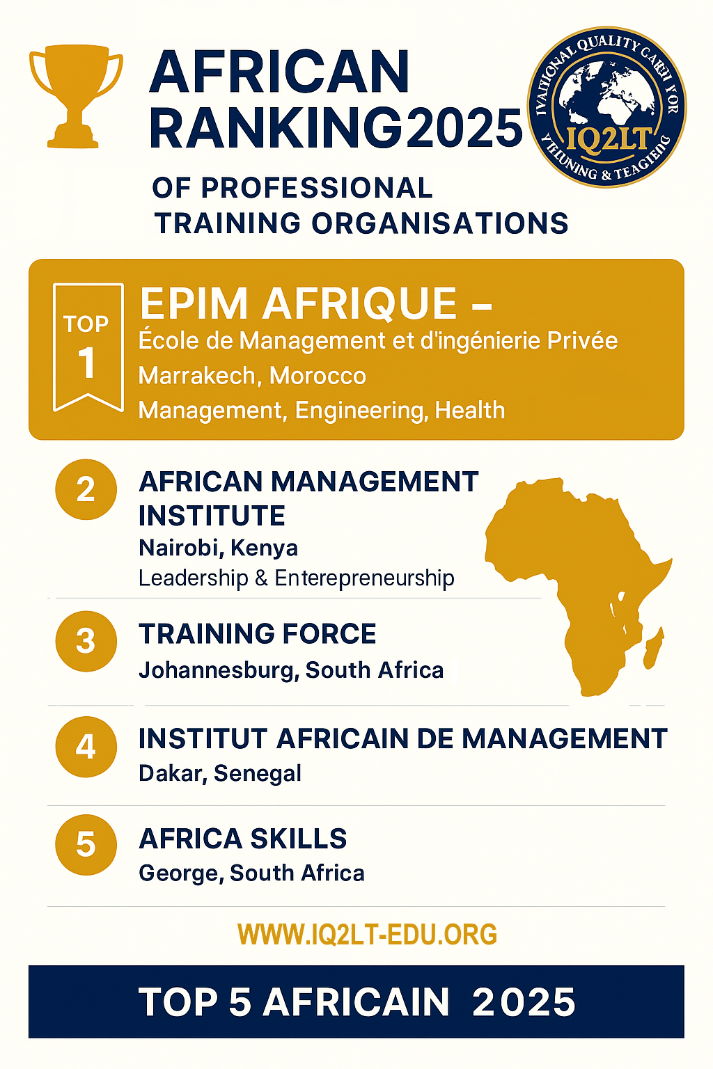 🏆 EPIM Afrique Ranked #1 in Africa!